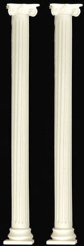 Dollhouse Miniature Column, 1/Pair (Half Round) 